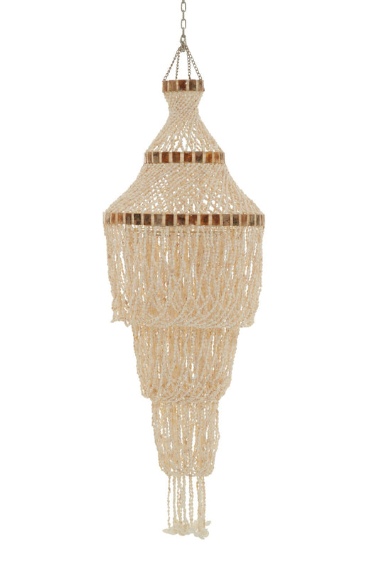 Linnea Natural White And Amber Pendant - Skandi London