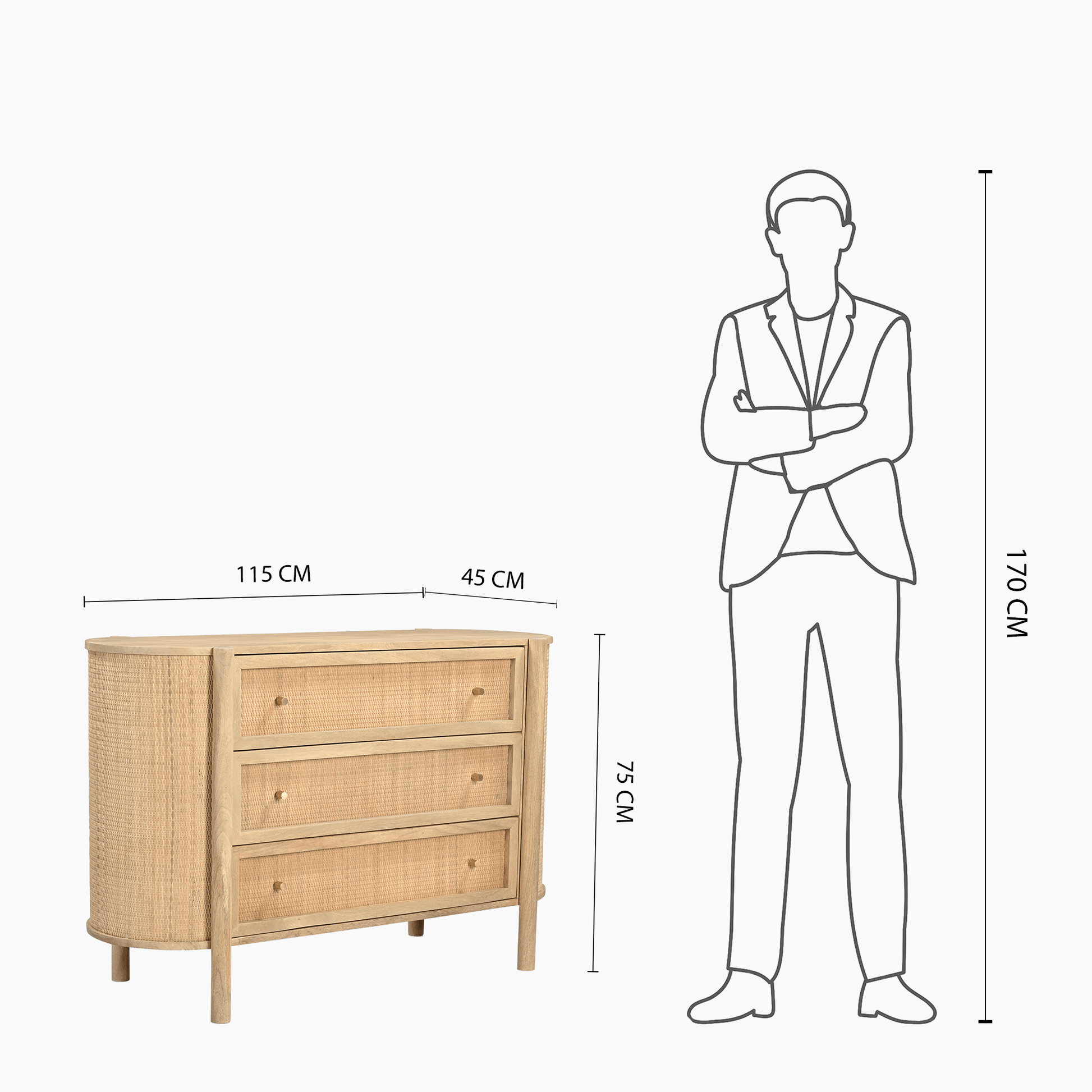 Vauxhall Three Chest Of Drawers - Skandi London