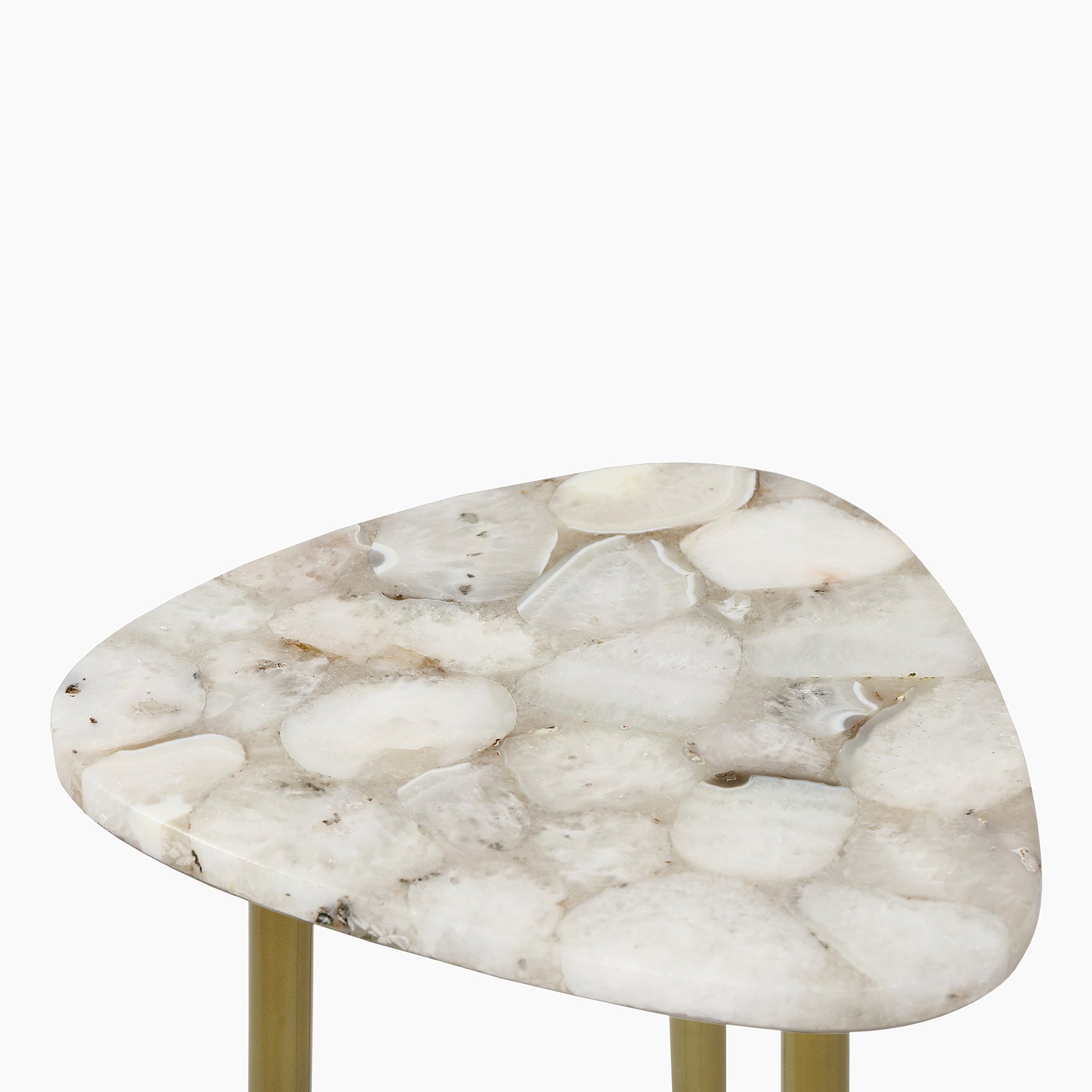 St James White Agate End Table - Skandi London