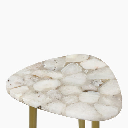 St James White Agate End Table - Skandi London