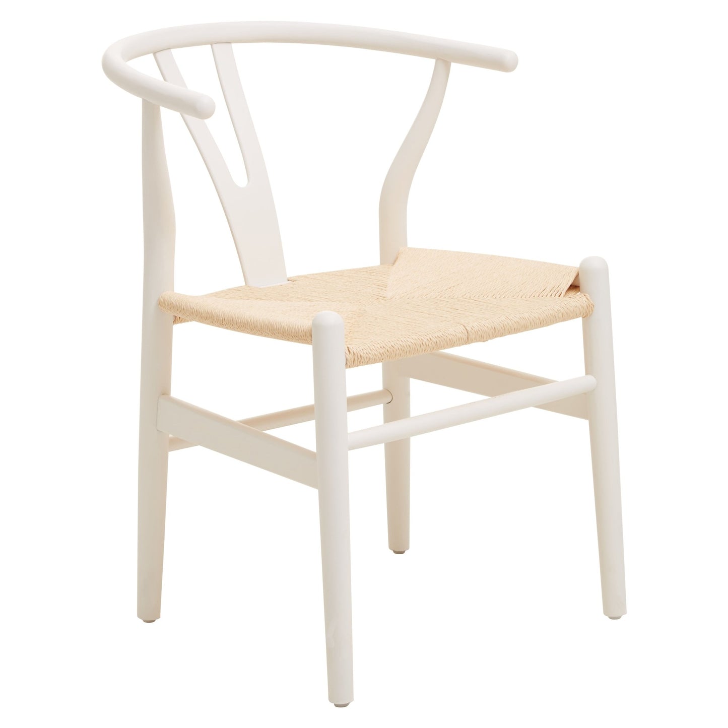 Janica Wishbone Antique White Chair - Skandi London