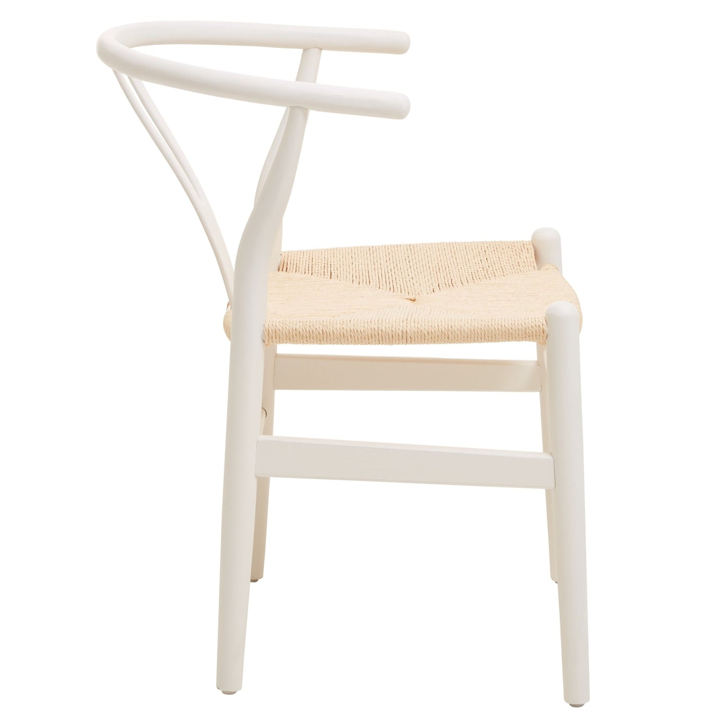 Janica Wishbone Antique White Chair - Skandi London