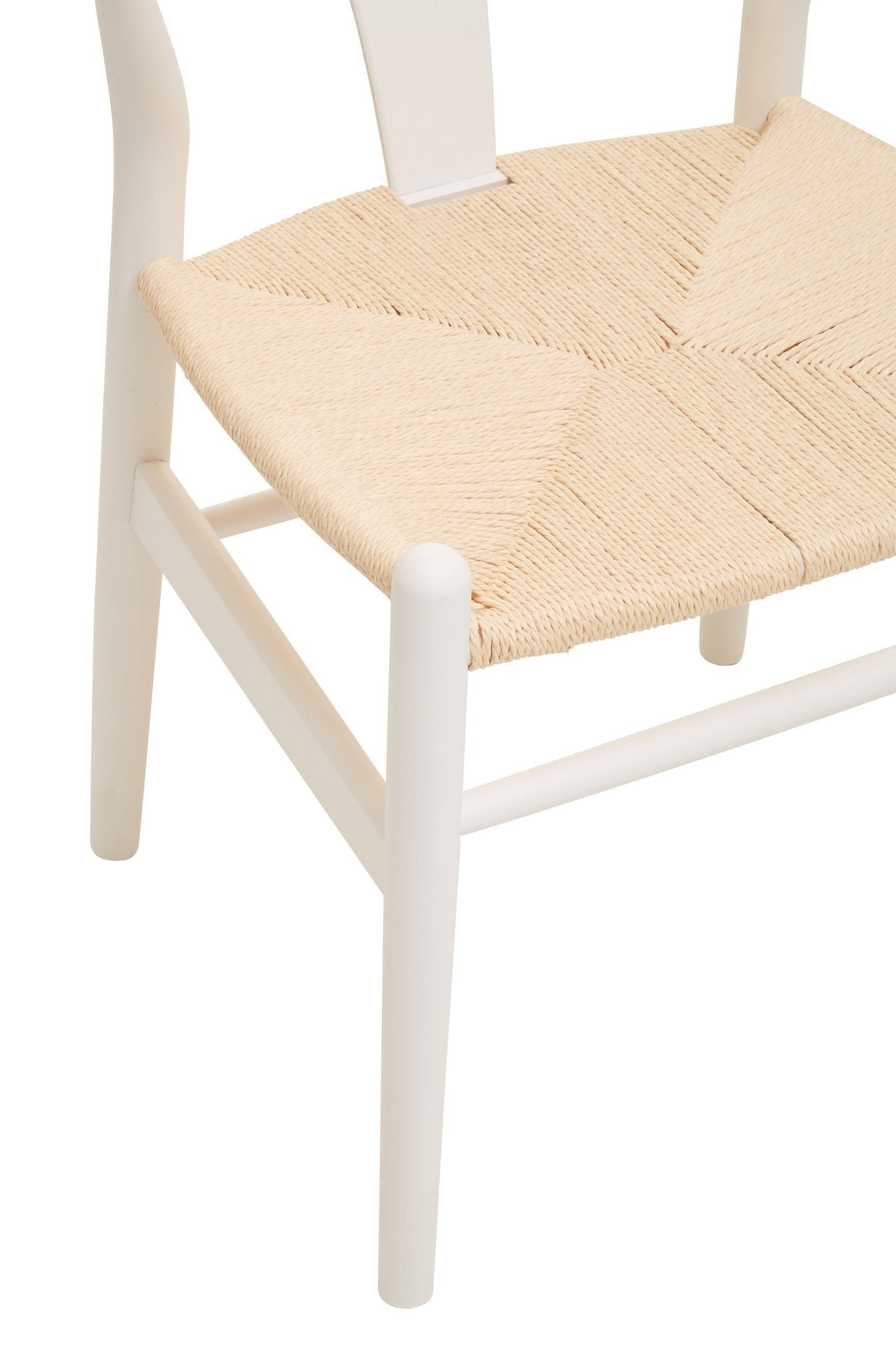 Janica Wishbone Antique White Chair - Skandi London