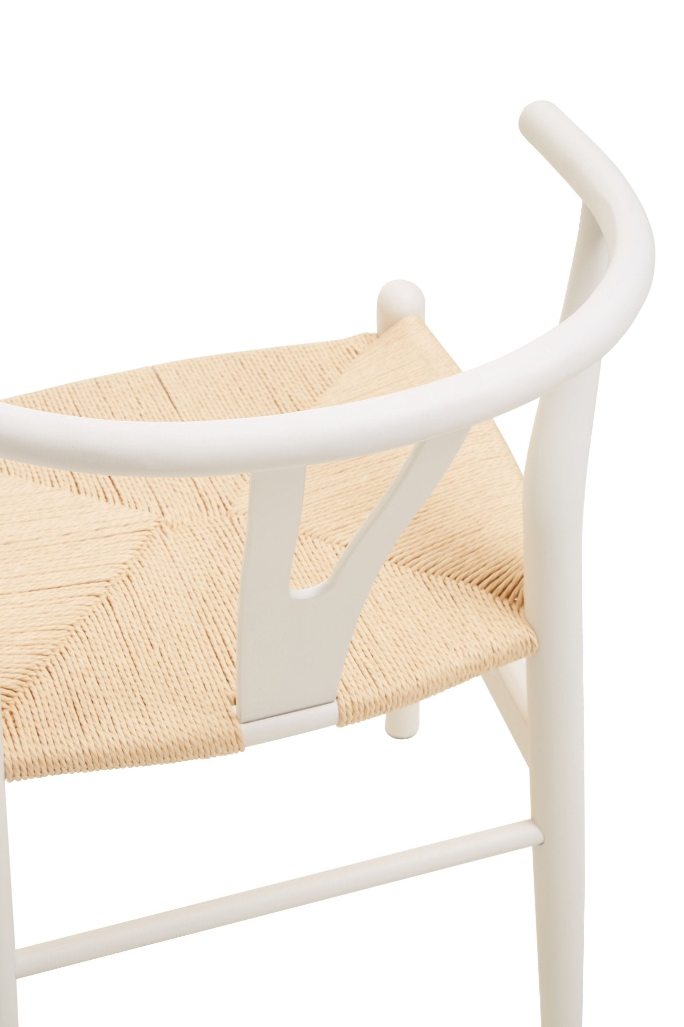 Janica Wishbone Antique White Chair - Skandi London