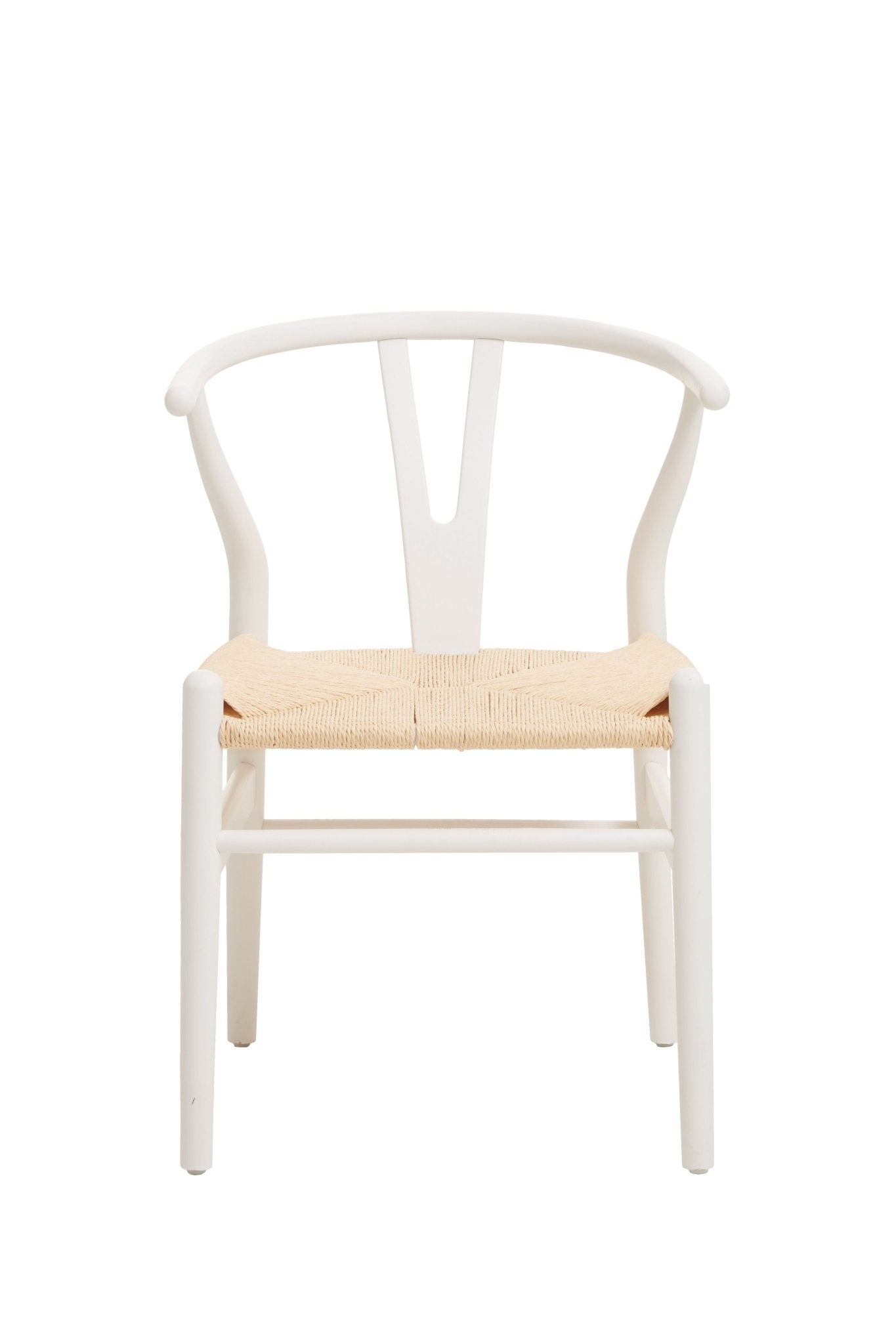 Janica Wishbone Antique White Chair - Skandi London