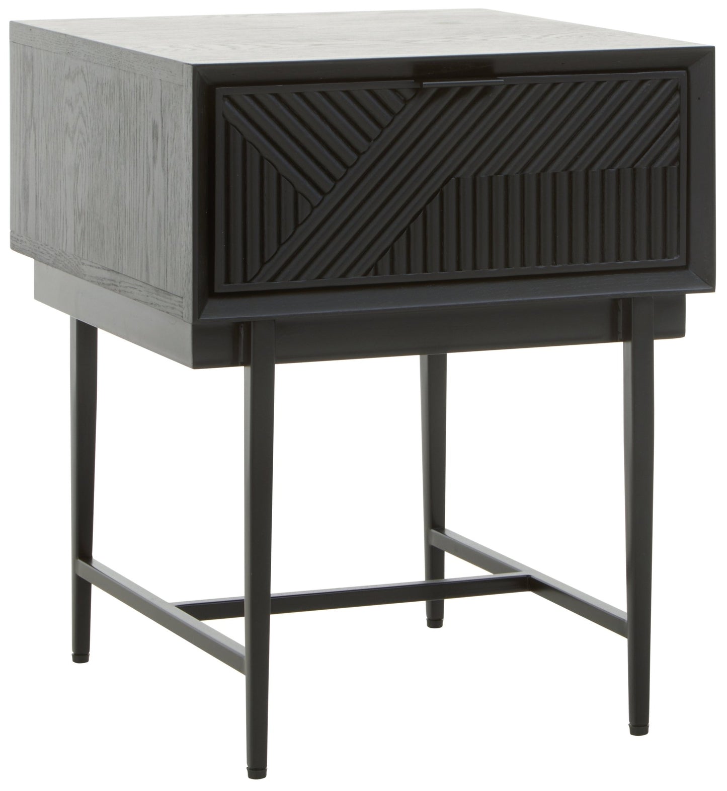 Gunnar Black Finish Side Table - Skandi London