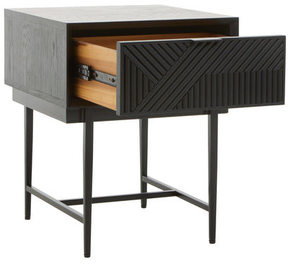 Gunnar Black Finish Side Table - Skandi London