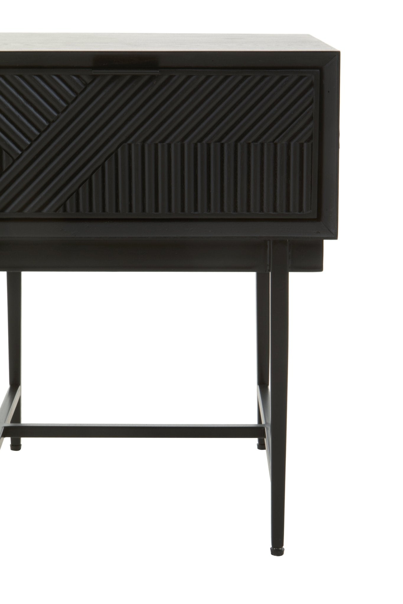 Gunnar Black Finish Side Table - Skandi London