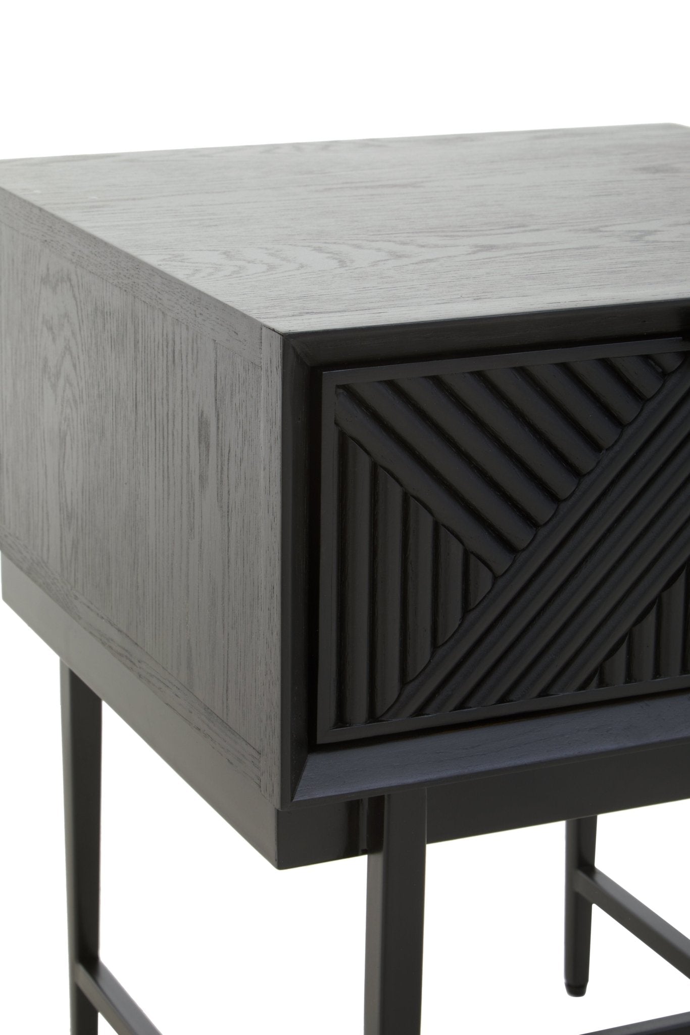 Gunnar Black Finish Side Table - Skandi London