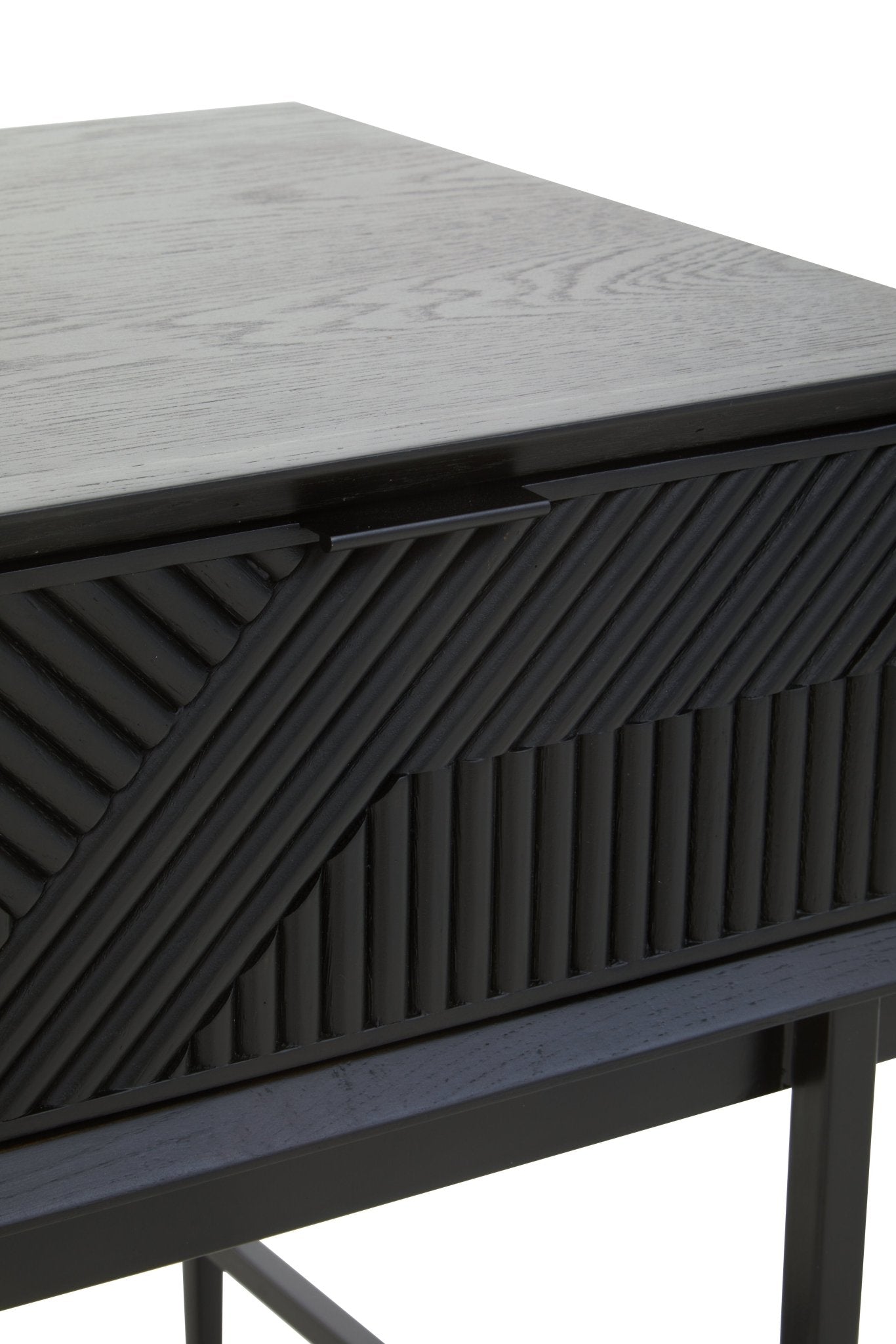 Gunnar Black Finish Side Table - Skandi London