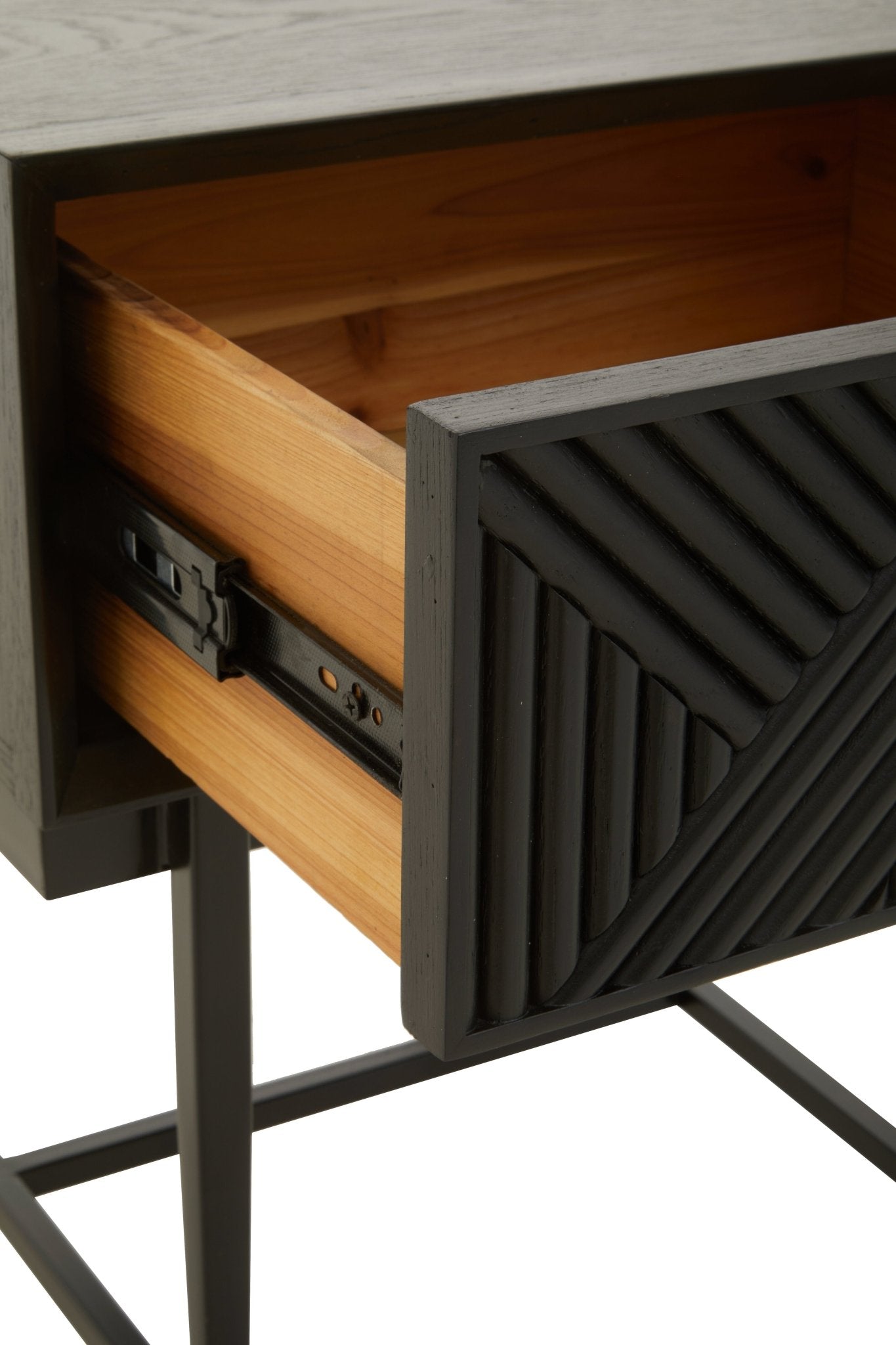Gunnar Black Finish Side Table - Skandi London