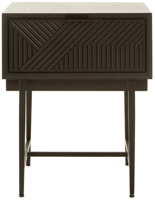 Gunnar Black Finish Side Table - Skandi London