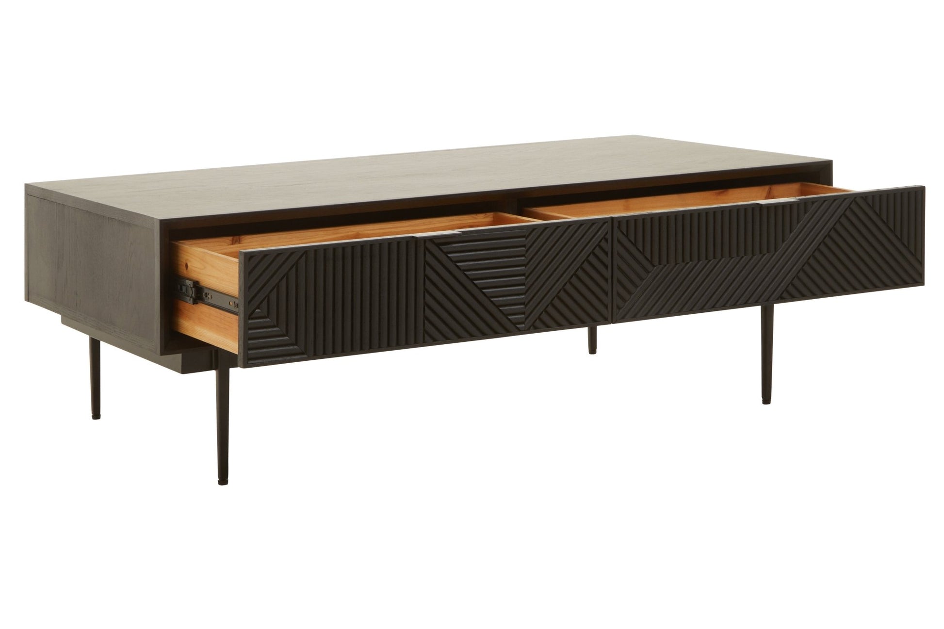 Gunnar Black Finish Wooden Coffee Table - Skandi London