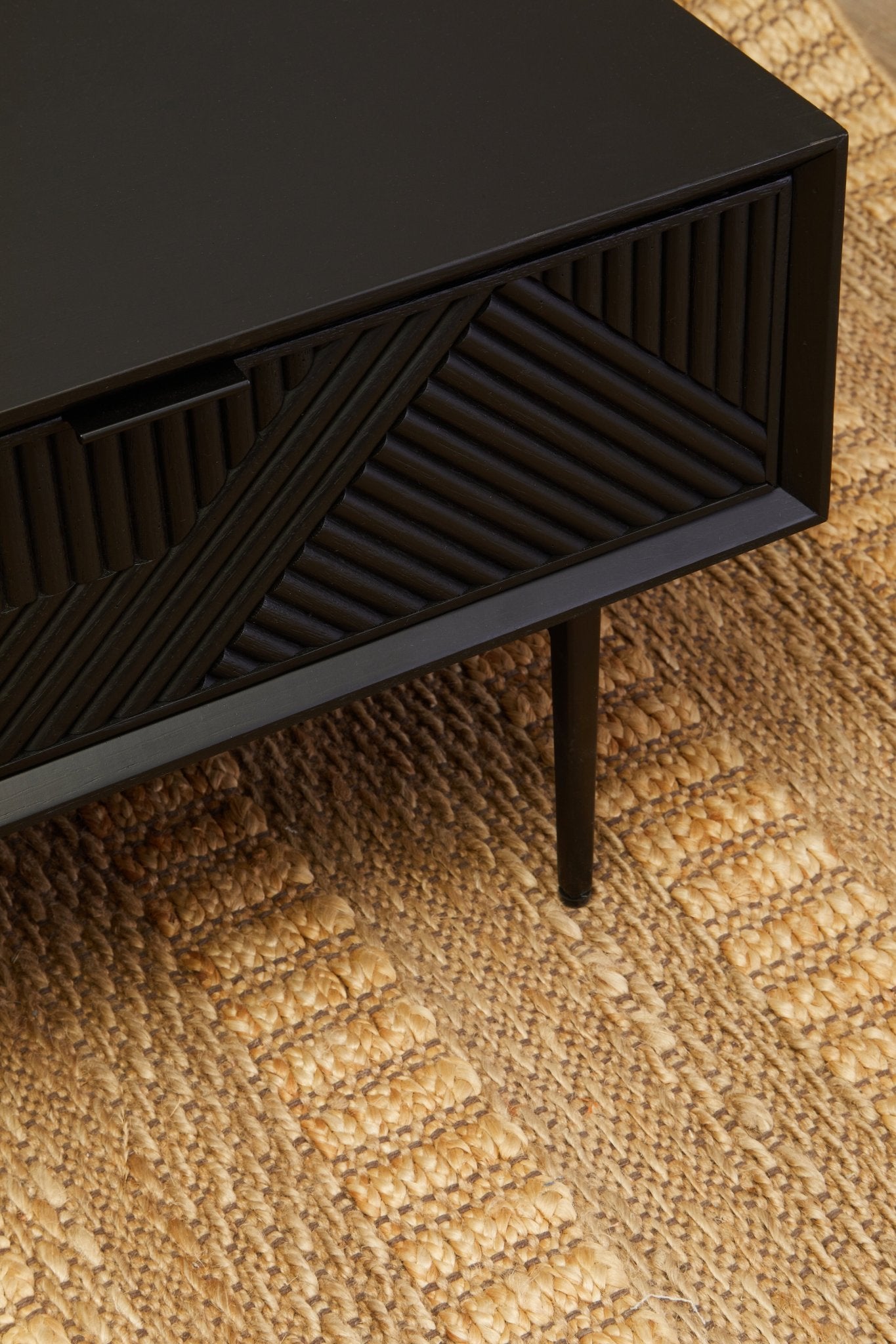 Gunnar Black Finish Wooden Coffee Table - Skandi London