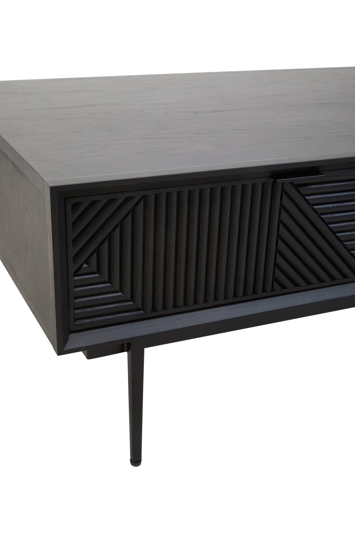 Gunnar Black Finish Wooden Coffee Table - Skandi London