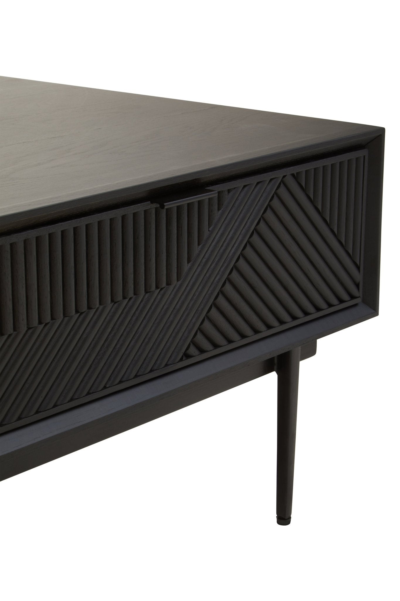 Gunnar Black Finish Wooden Coffee Table - Skandi London