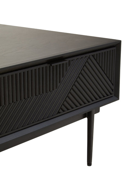 Gunnar Black Finish Wooden Coffee Table - Skandi London