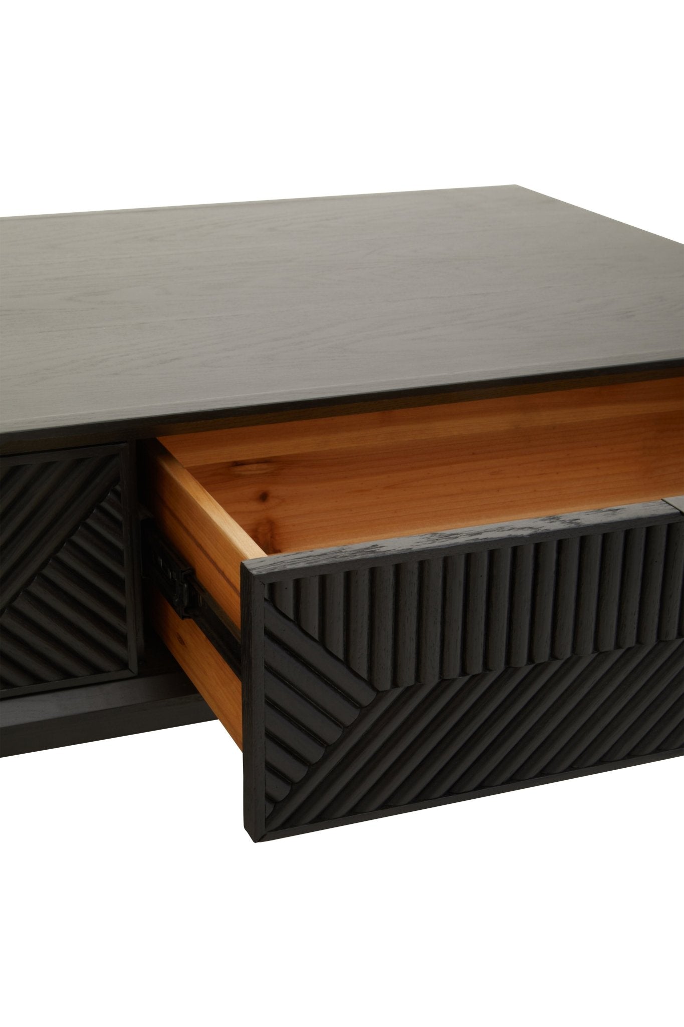 Gunnar Black Finish Wooden Coffee Table - Skandi London