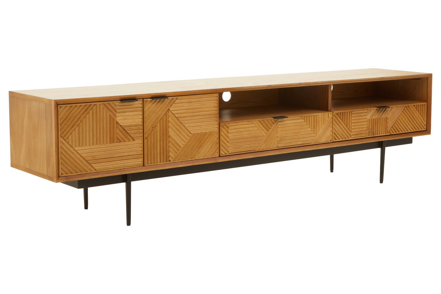 Gunnar Natural Finish Wooden Media Unit - Skandi London