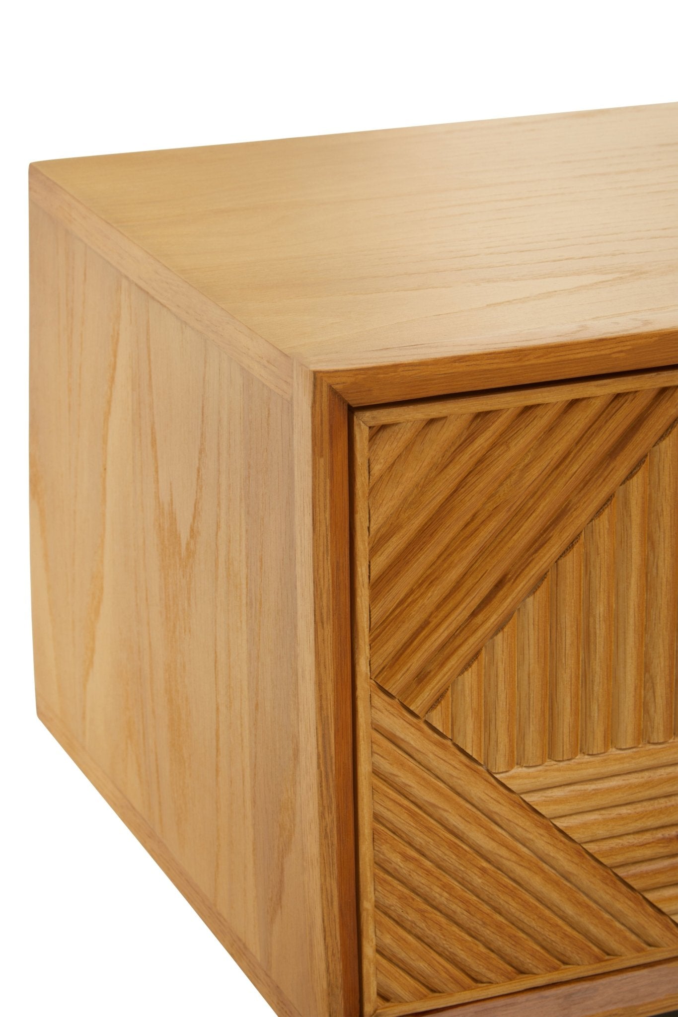 Gunnar Natural Finish Wooden Media Unit - Skandi London
