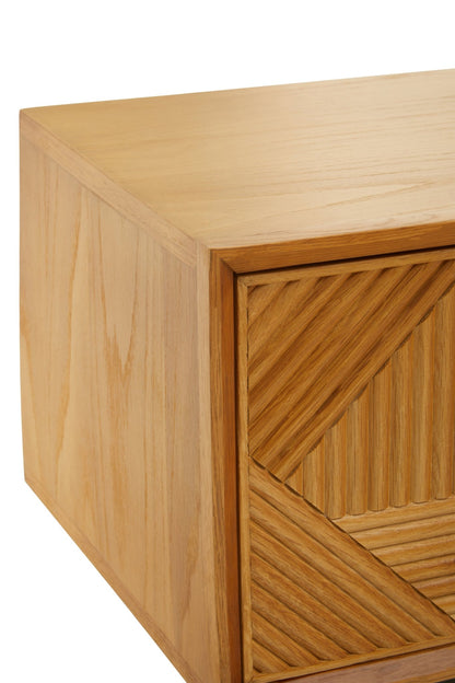 Gunnar Natural Finish Wooden Media Unit - Skandi London