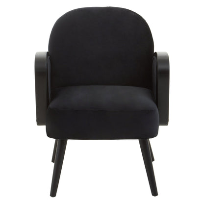 Erik Black Velvet Armchair - Skandi London