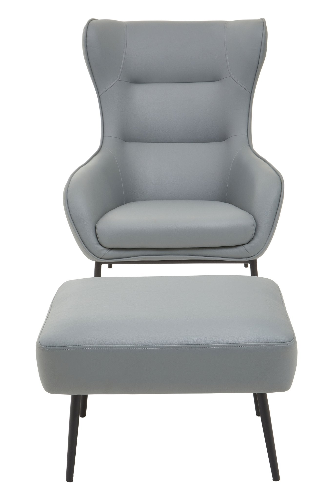Halle Grey Armchair And Footstool - Skandi London