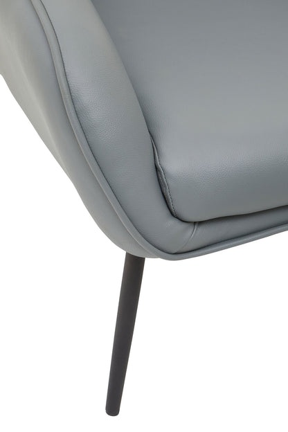 Halle Grey Armchair And Footstool - Skandi London