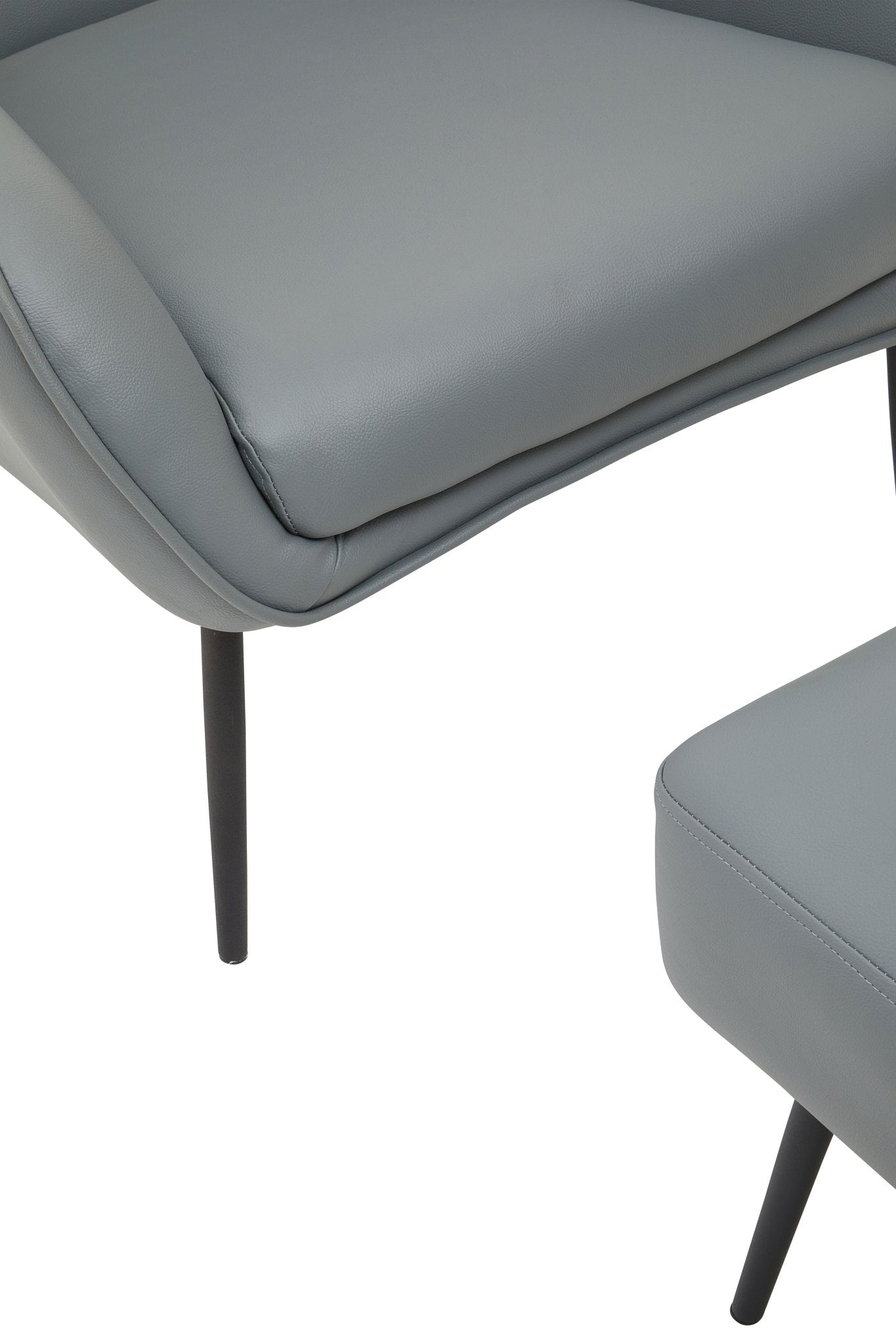 Halle Grey Armchair And Footstool - Skandi London