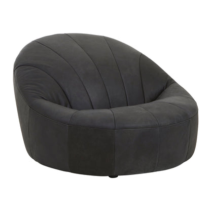 Garth Black Leather Chair - Skandi London