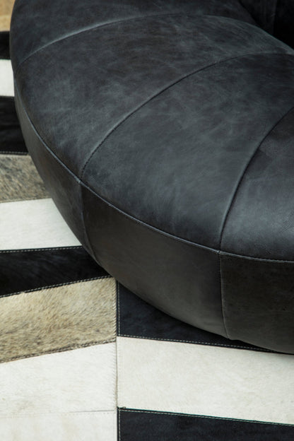Garth Black Leather Chair - Skandi London