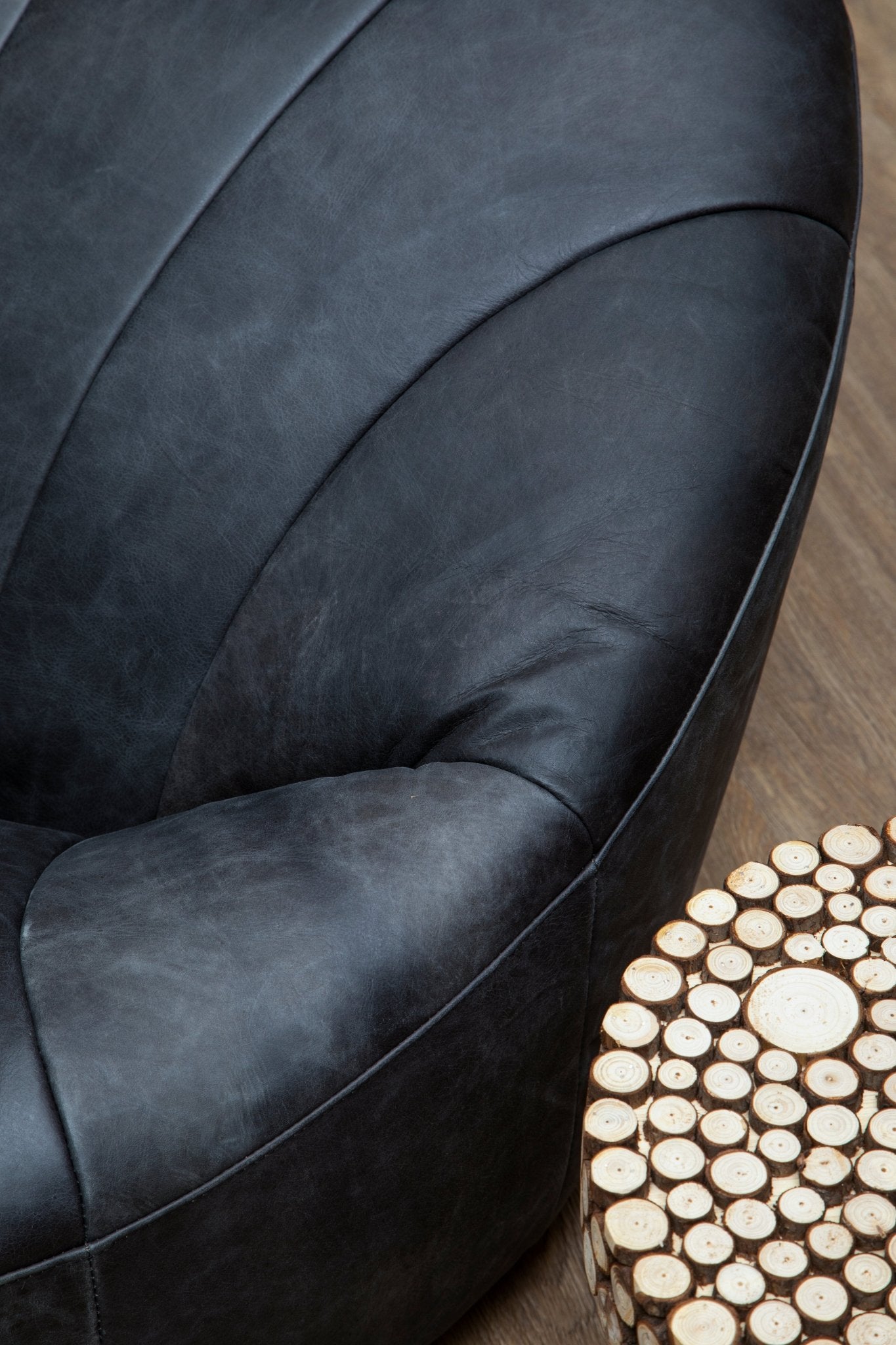 Garth Black Leather Chair - Skandi London
