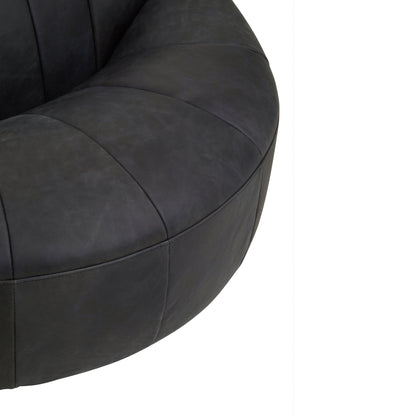 Garth Black Leather Chair - Skandi London