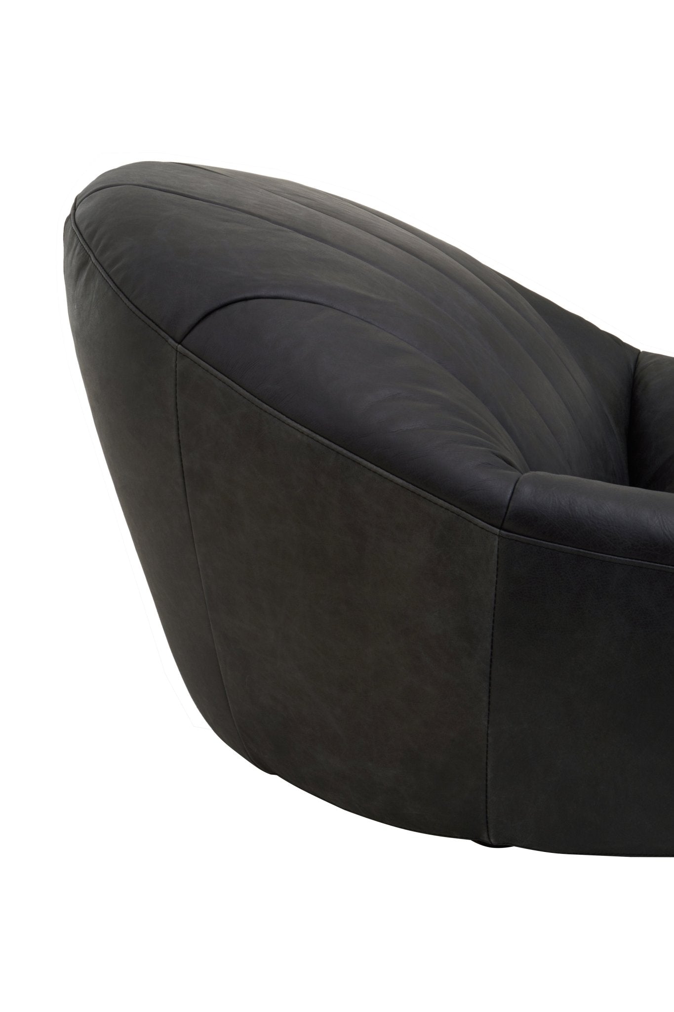 Garth Black Leather Chair - Skandi London