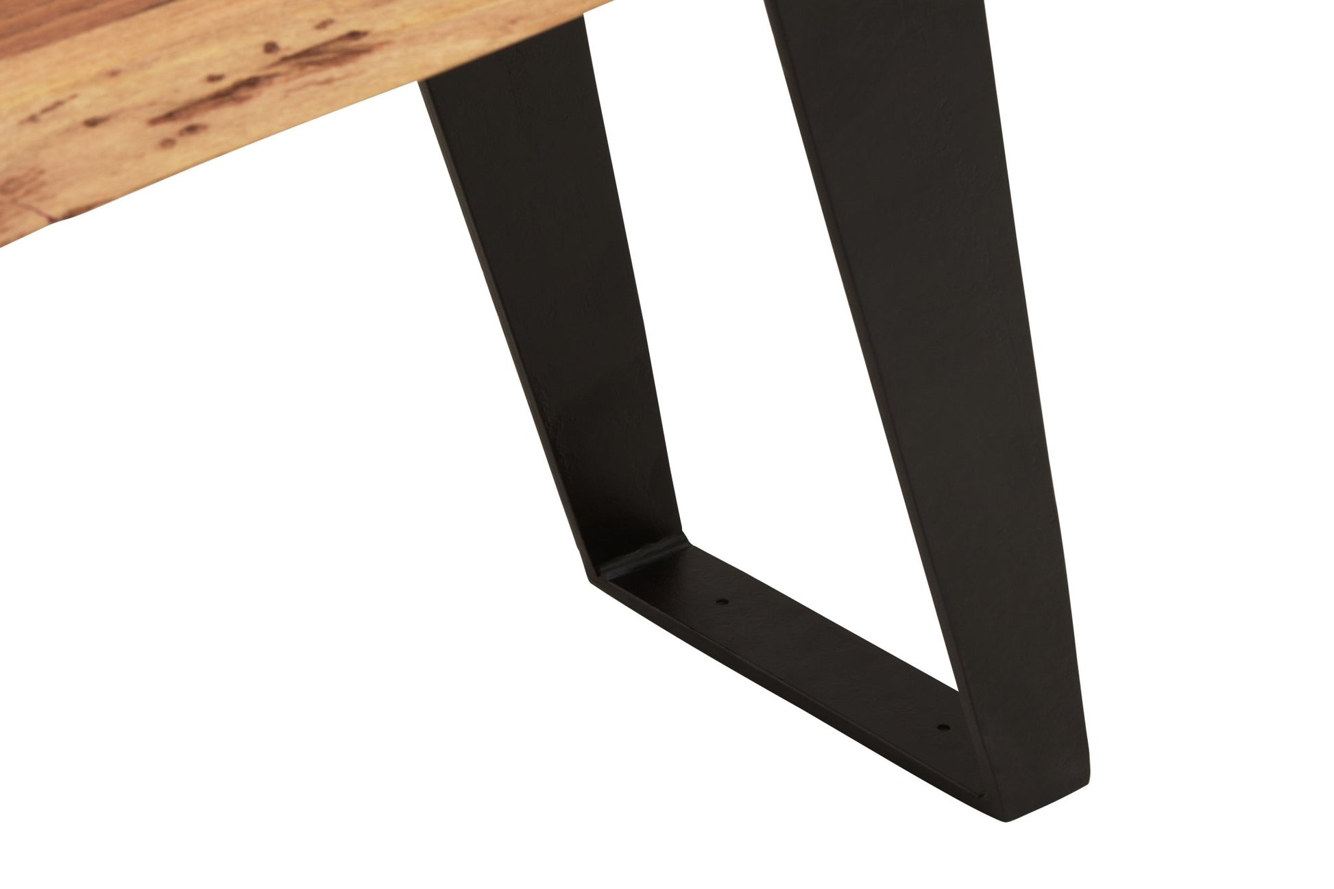 Pippi Acacia Wood And Looped Iron Base Bench - Skandi London