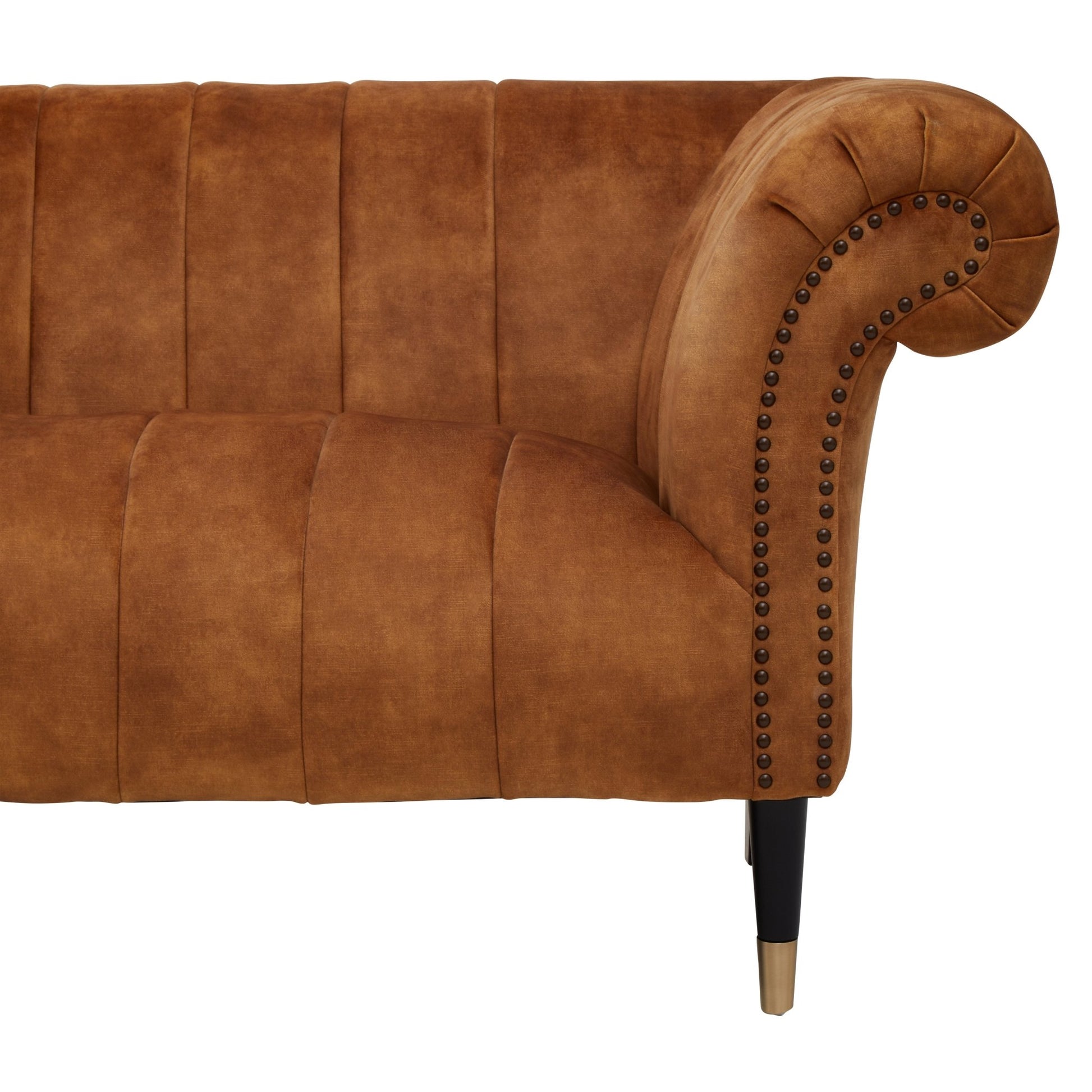 Olsen Three Seat Gold Velvet Sofa - Skandi London