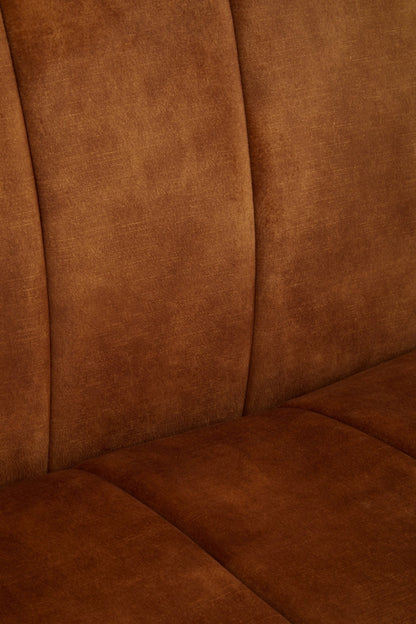 Olsen Three Seat Gold Velvet Sofa - Skandi London