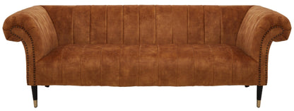 Olsen Three Seat Gold Velvet Sofa - Skandi London
