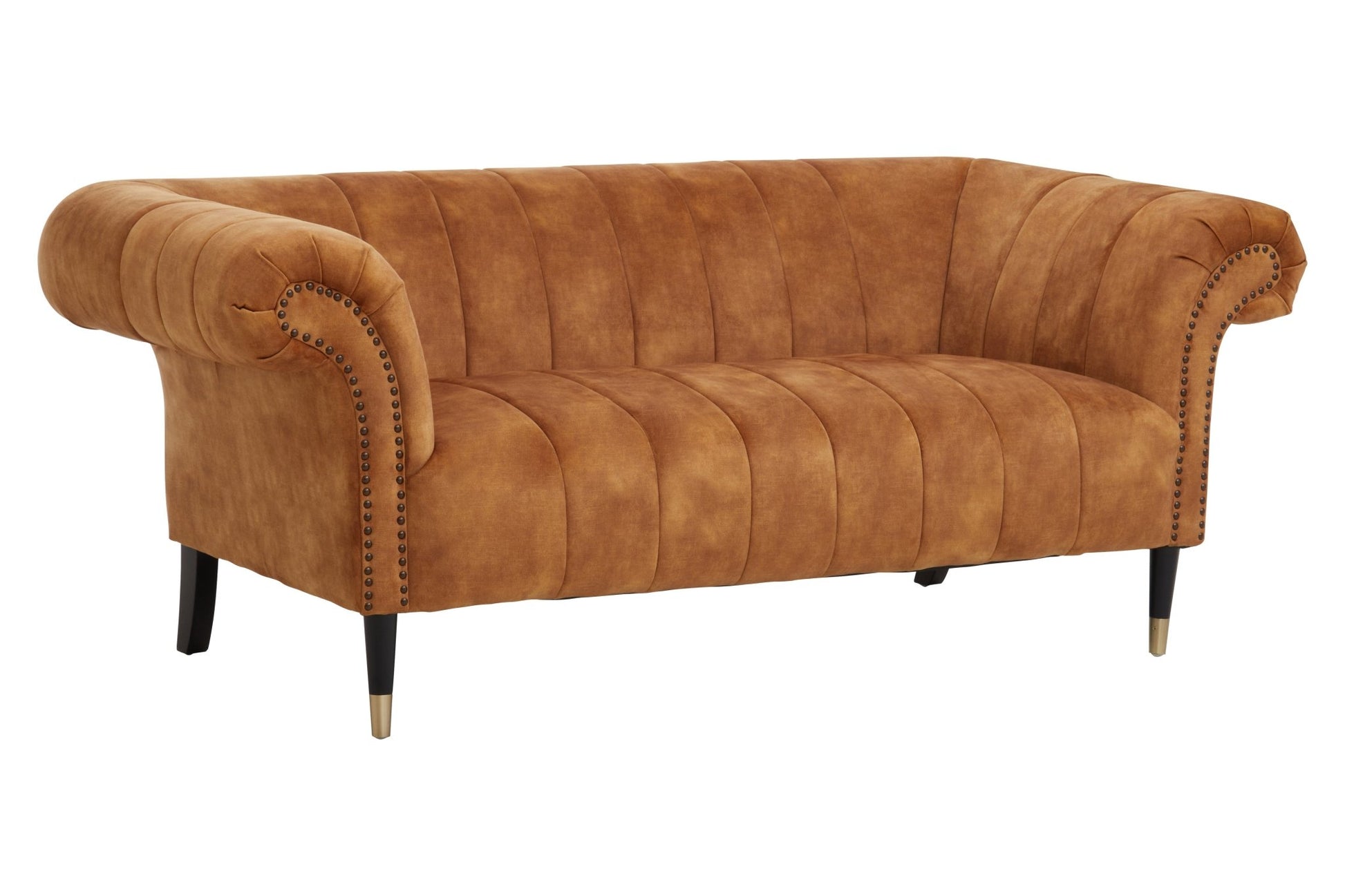 Olsen Two Seat Gold Velvet Sofa - Skandi London