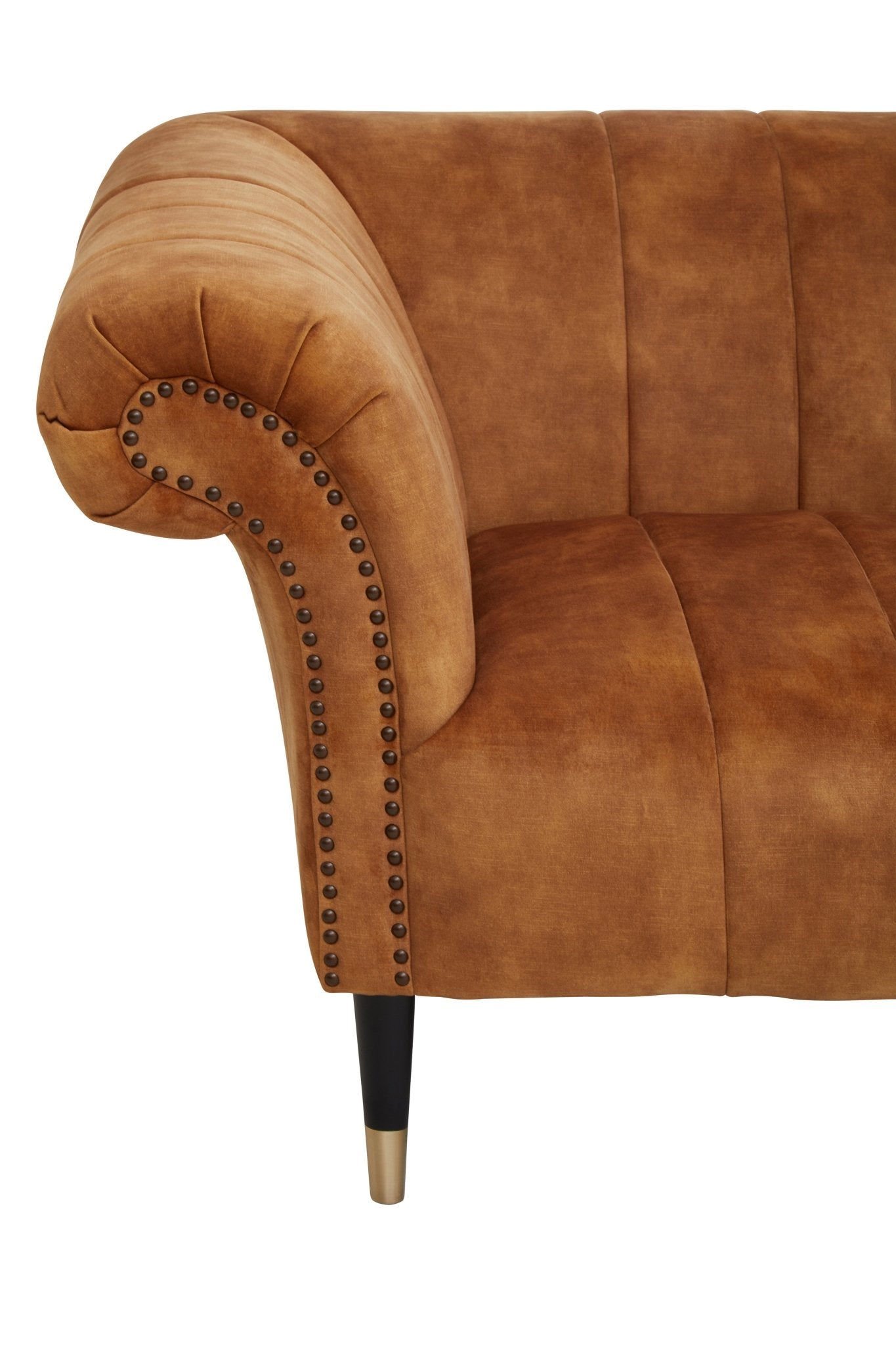 Olsen Two Seat Gold Velvet Sofa - Skandi London