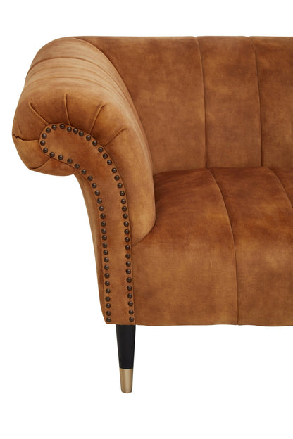Olsen Two Seat Gold Velvet Sofa - Skandi London