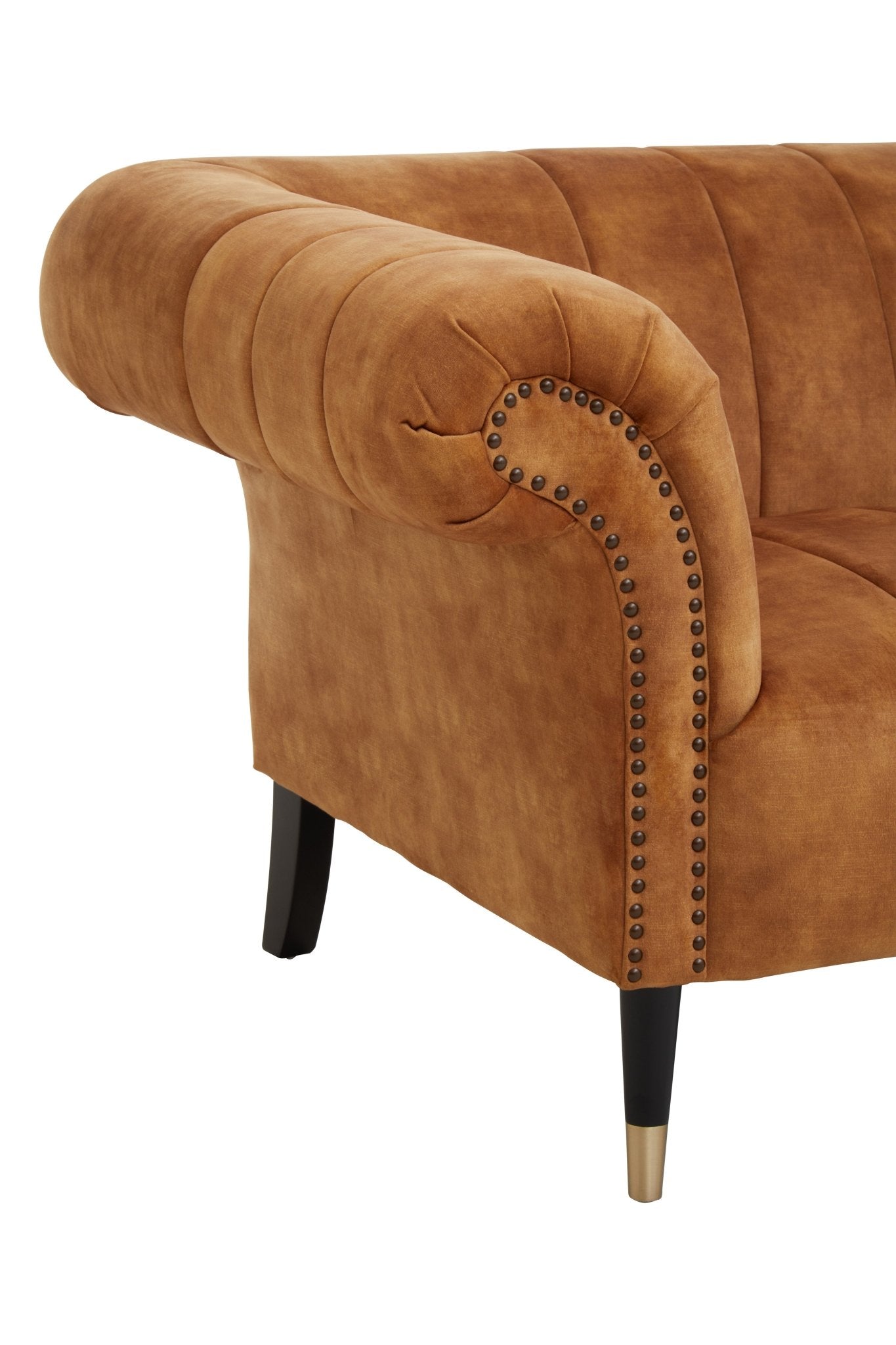 Olsen Two Seat Gold Velvet Sofa - Skandi London