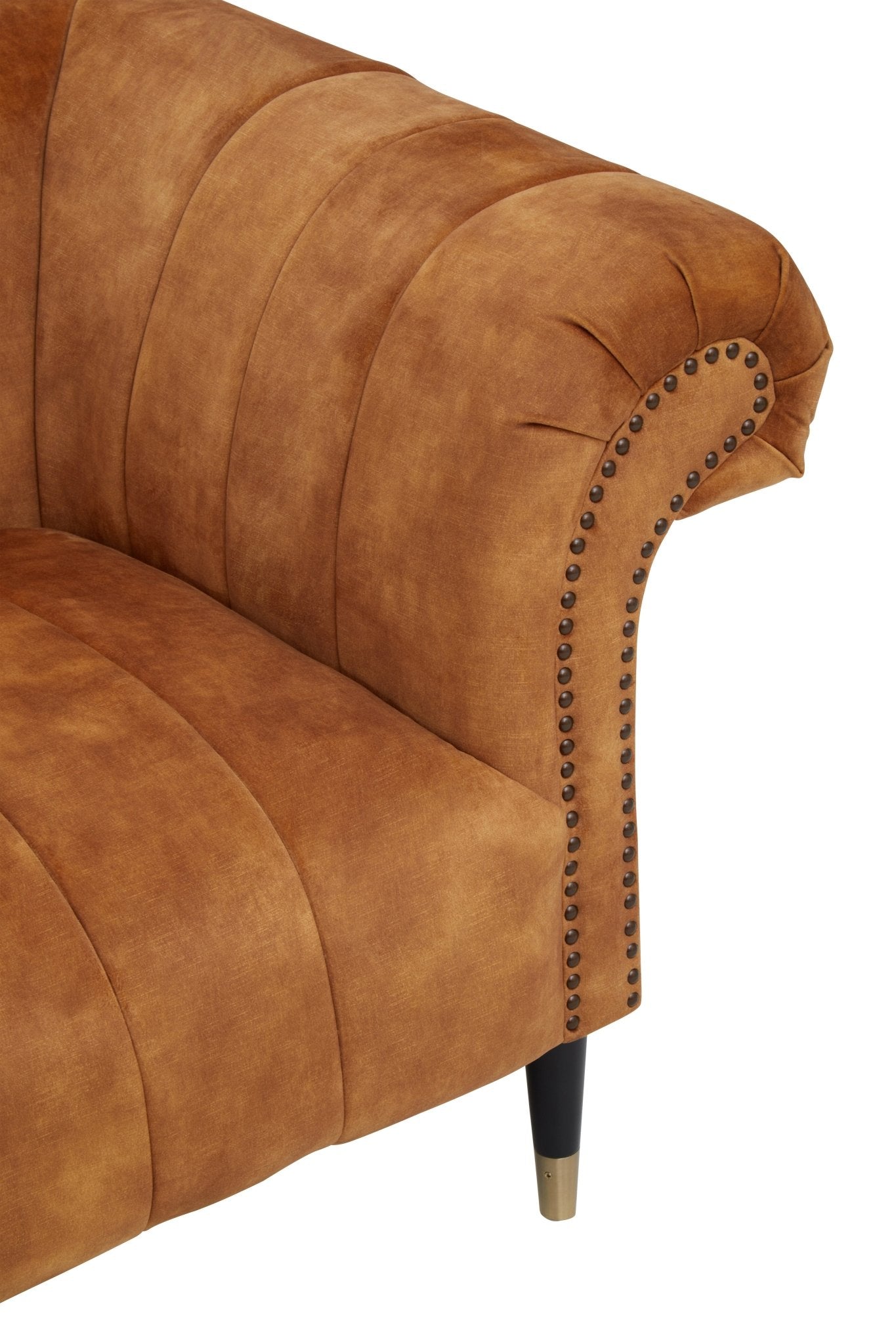 Olsen Two Seat Gold Velvet Sofa - Skandi London