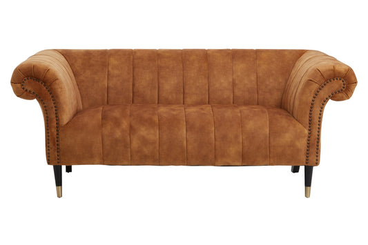 Olsen Two Seat Gold Velvet Sofa - Skandi London