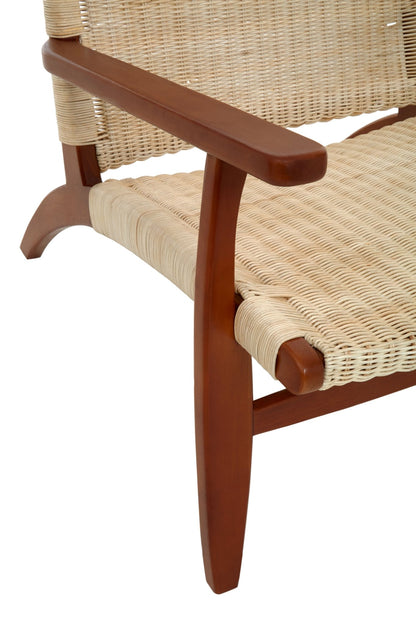 Gunner Woven Chair In Natural Rattan - Skandi London