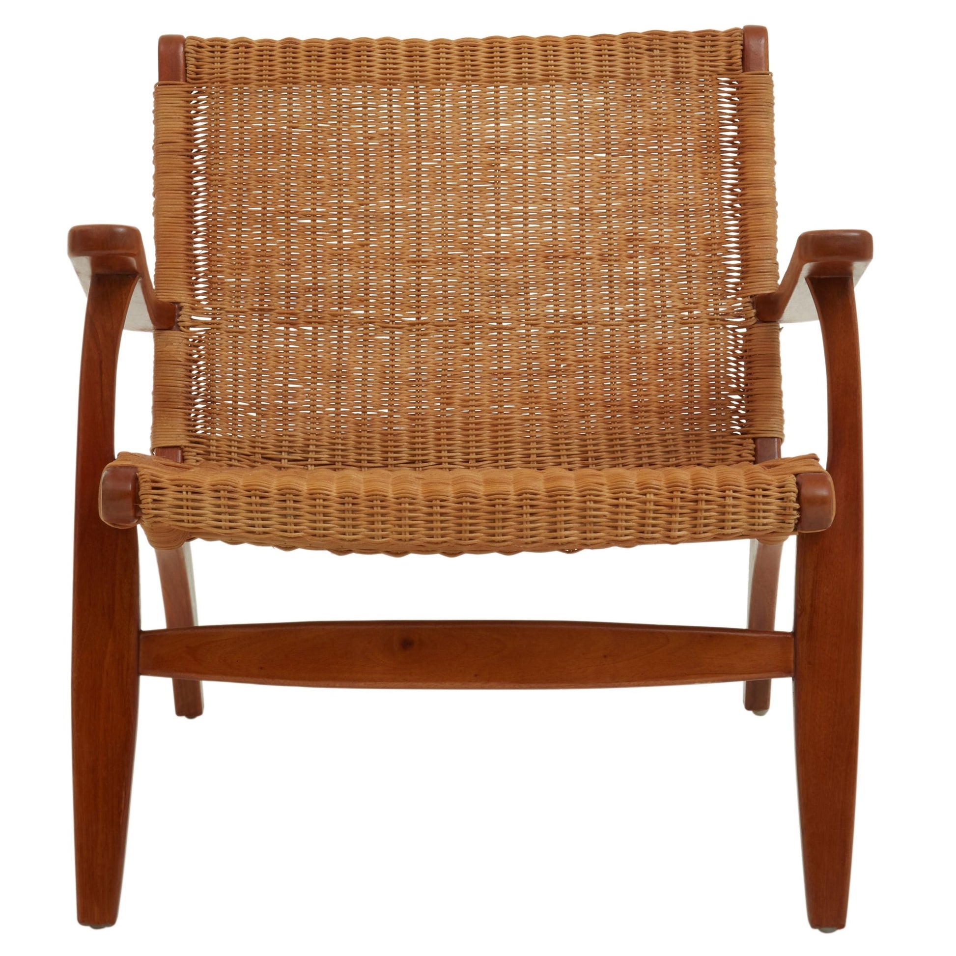 Gunner Woven Chair In Brown Natural Rattan - Skandi London