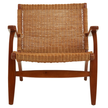 Gunner Woven Chair In Brown Natural Rattan - Skandi London