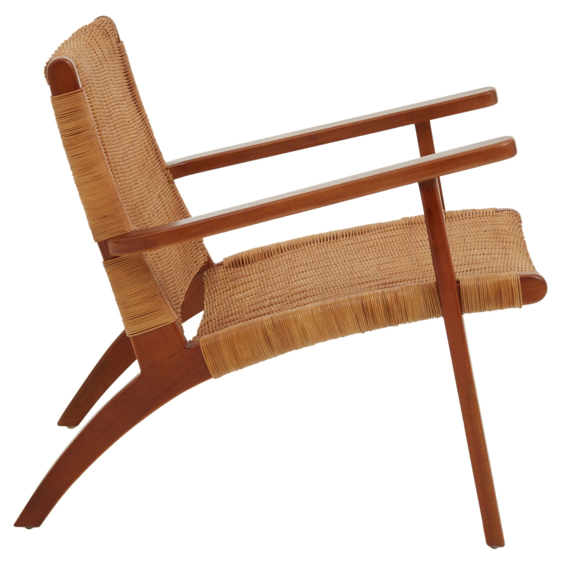 Gunner Woven Chair In Brown Natural Rattan - Skandi London