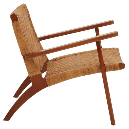 Gunner Woven Chair In Brown Natural Rattan - Skandi London