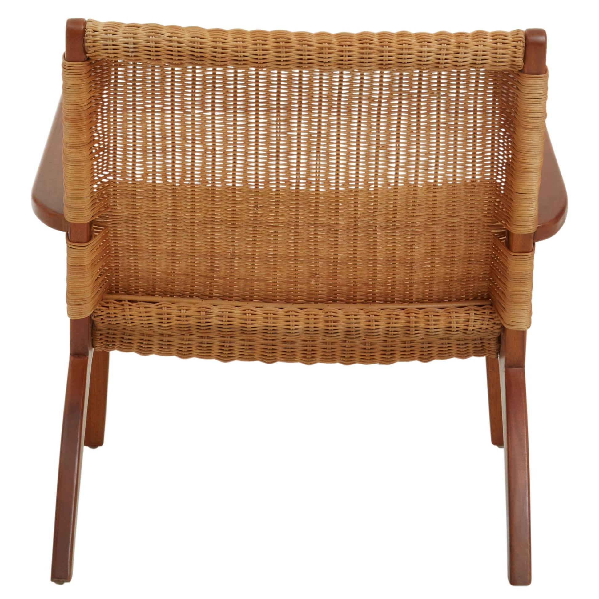 Gunner Woven Chair In Brown Natural Rattan - Skandi London